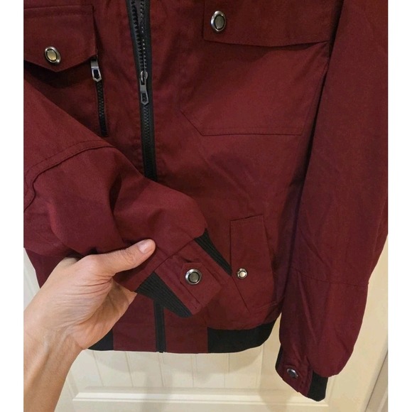 Men's Wear Classic Full Zip Jacket Lined Maroon Size Medium EUC - Picture 5 of 10